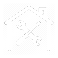 Home Renovation Icon - White